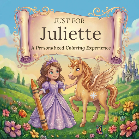 Juliette Personalized Coloring Book | Ages 4-8 | L.K. Bunting