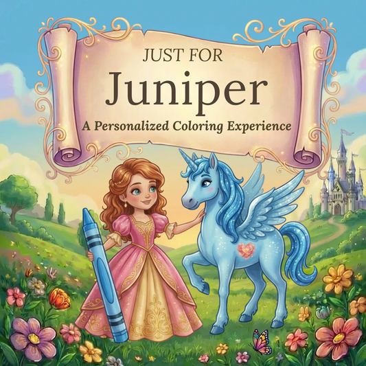 Juniper Personalized Coloring Book | Ages 4-8 | L.K. Bunting