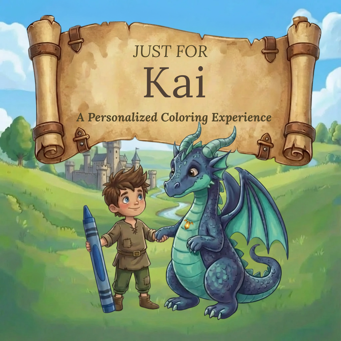 Kai Personalized Coloring Book | Ages 4-8 | L.K. Bunting