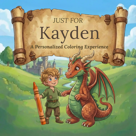 Kayden Personalized Coloring Book | Ages 4-8 | L.K. Bunting
