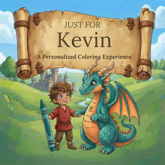Kevin Personalized Coloring Book | Ages 4-8 | L.K. Bunting