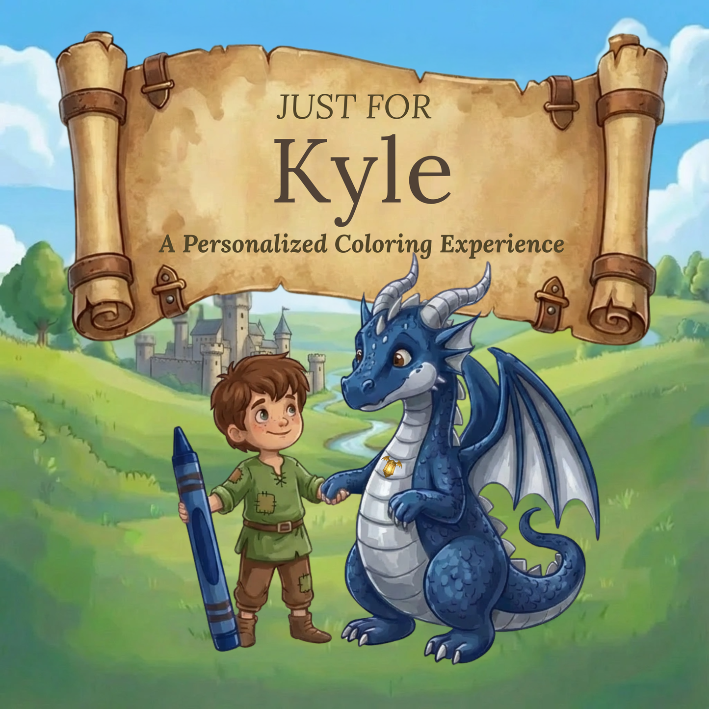 Kyle Personalized Coloring Book | Ages 4-8 | L.K. Bunting
