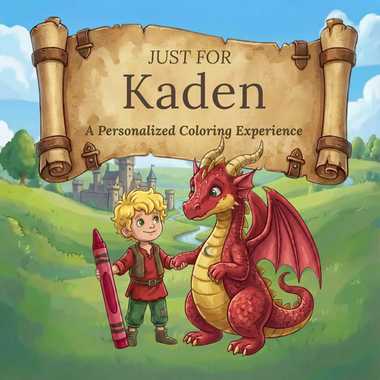 Kaden Personalized Coloring Book | Ages 4-8 | L.K. Bunting
