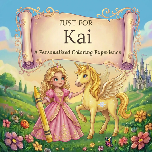 Kai Personalized Coloring Book | Ages 4-8 | L.K. Bunting