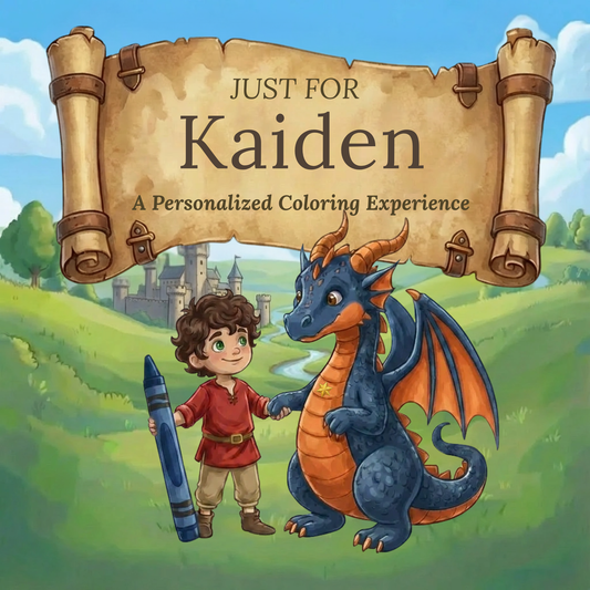 Kaiden Personalized Coloring Book | Ages 4-8 | L.K. Bunting