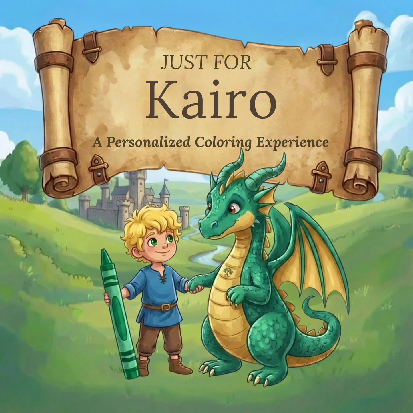 Kairo Personalized Coloring Book | Ages 4-8 | L.K. Bunting