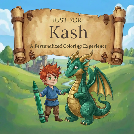 Kash Personalized Coloring Book | Ages 4-8 | L.K. Bunting