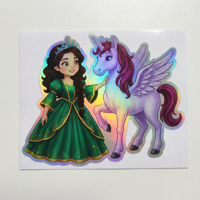 Kehlani Unicorn Holographic Sticker (3.71” x 3”) for Kids