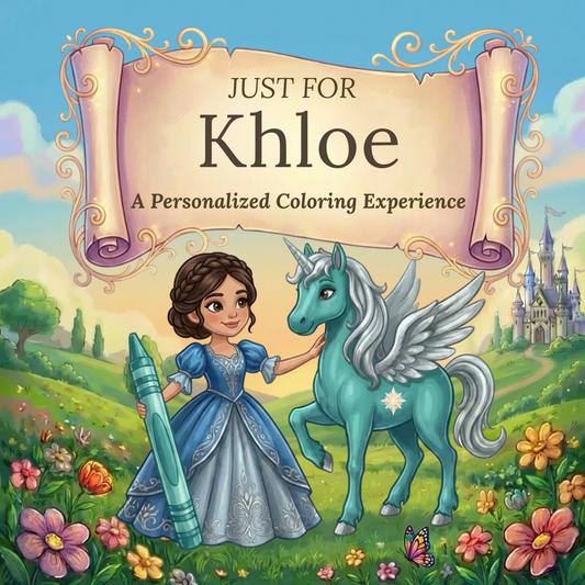 Khloe Personalized Coloring Book | Ages 4-8 | L.K. Bunting