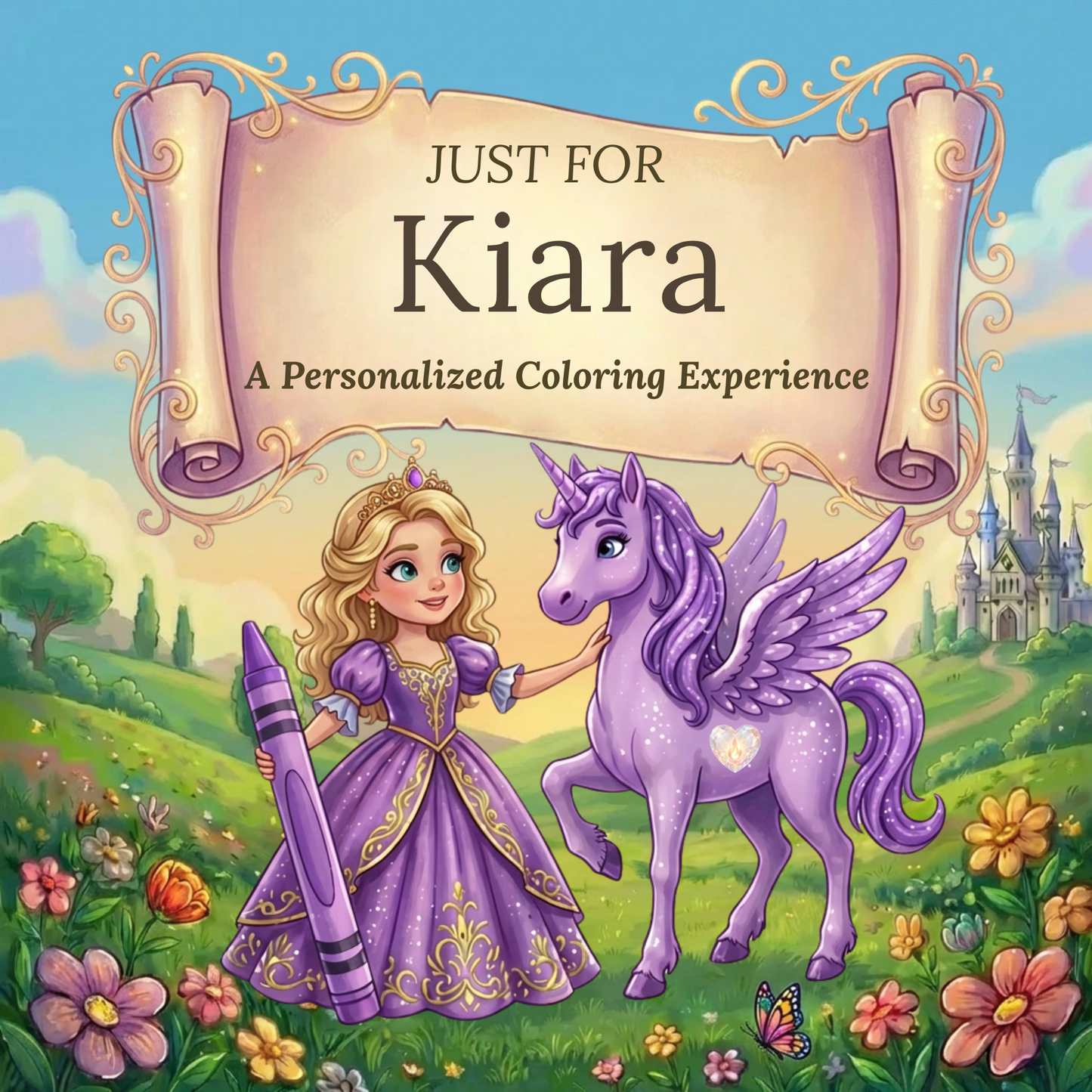Kiara Personalized Coloring Book | Ages 4-8 | L.K. Bunting