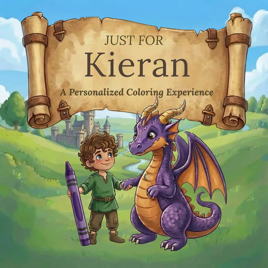 Kieran Personalized Coloring Book | Ages 4-8 | L.K. Bunting