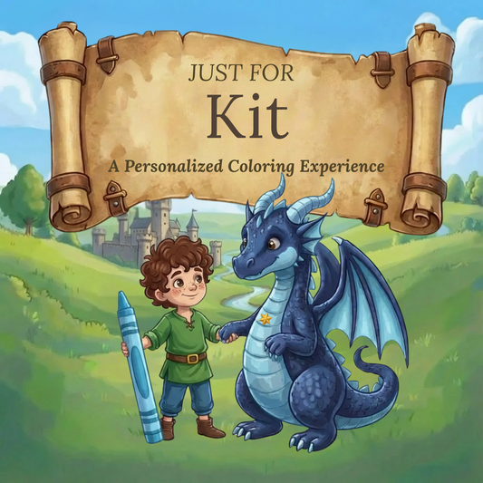 Kit Personalized Coloring Book | Ages 4-8 | L.K. Bunting