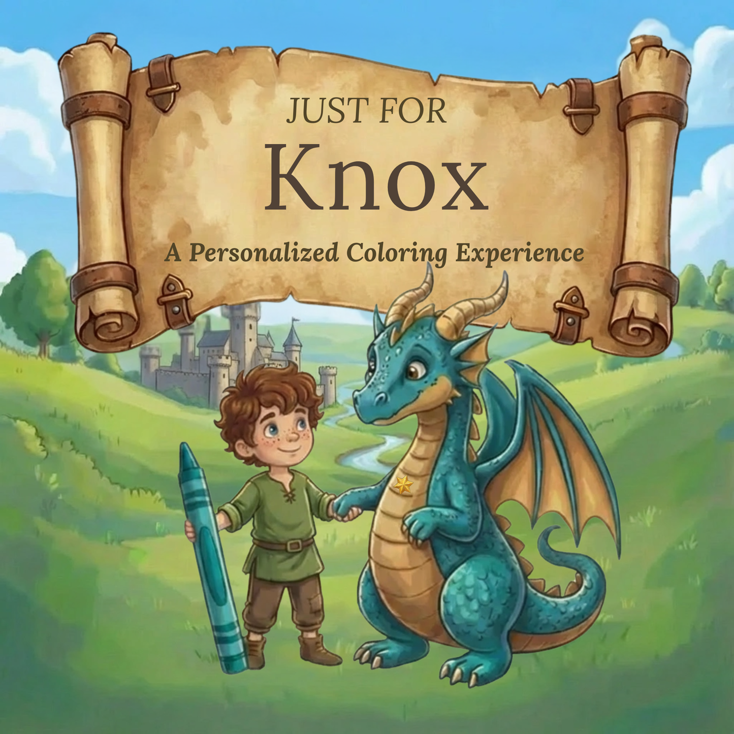 Knox Personalized Coloring Book | Ages 4-8 | L.K. Bunting