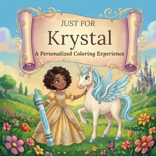 Krystal Personalized Coloring Book | Ages 4-8 | L.K. Bunting