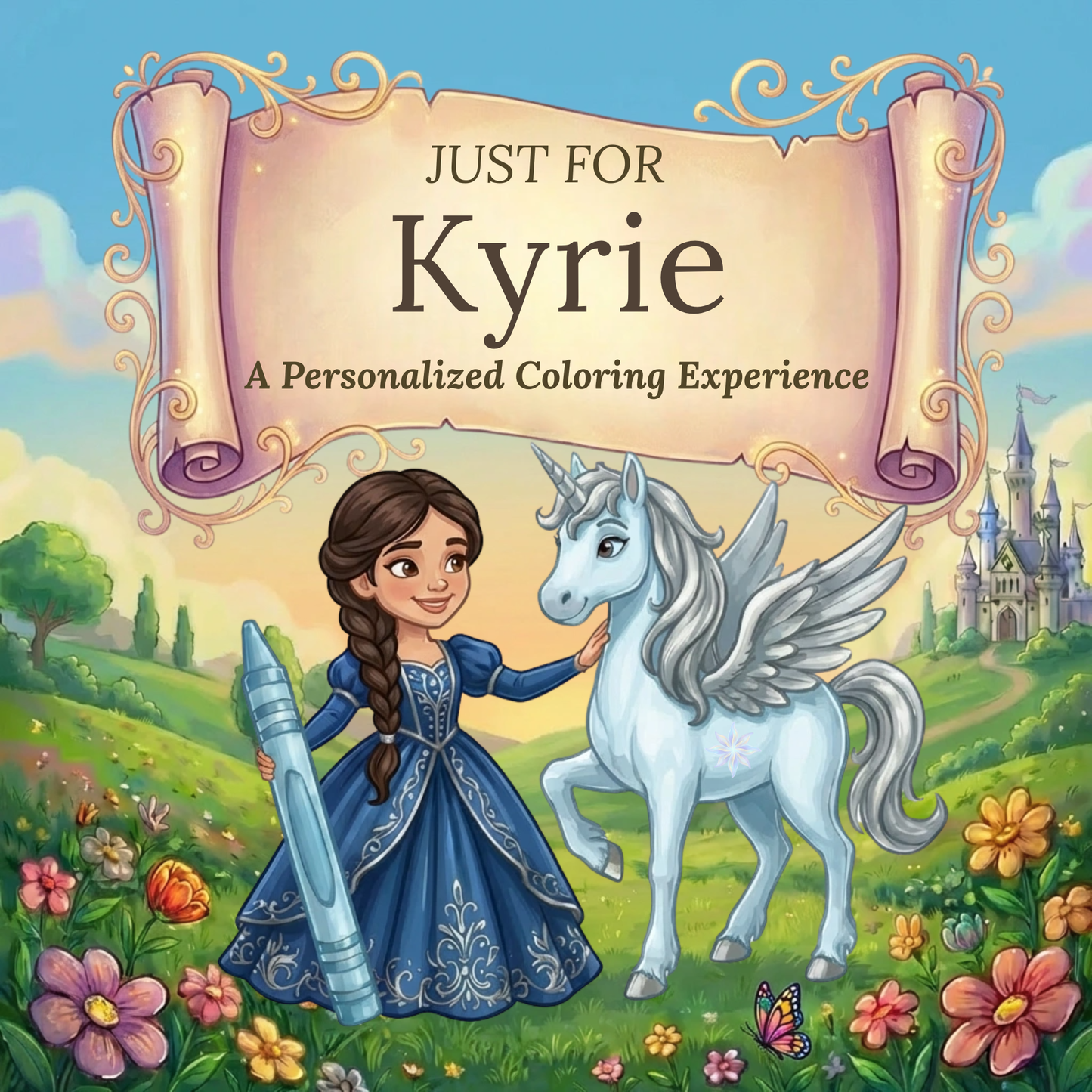 Kyrie Personalized Coloring Book | Ages 4-8 | L.K. Bunting
