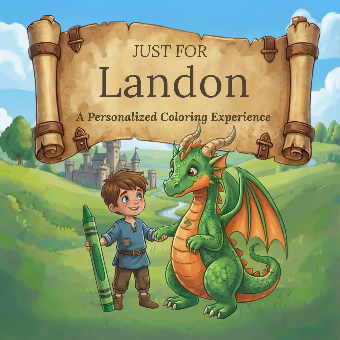 Landon Personalized Coloring Book | Ages 4-8 | L.K. Bunting