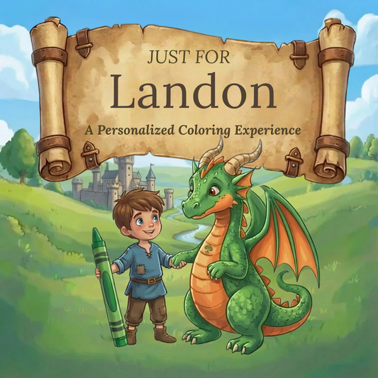 Landon Personalized Coloring Book | Ages 4-8 | L.K. Bunting