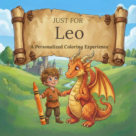 Leo Personalized Coloring Book | Ages 4-8 | L.K. Bunting