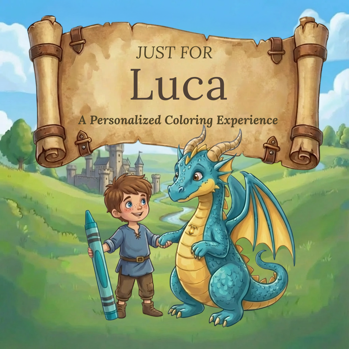 Luca Personalized Coloring Book | Ages 4-8 | L.K. Bunting