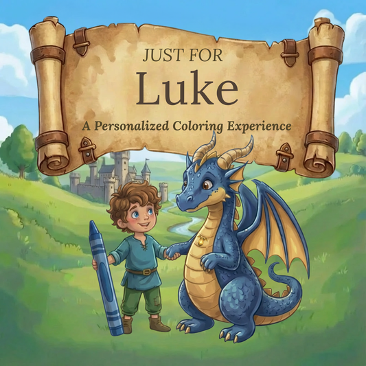 Luke Personalized Coloring Book | Ages 4-8 | L.K. Bunting