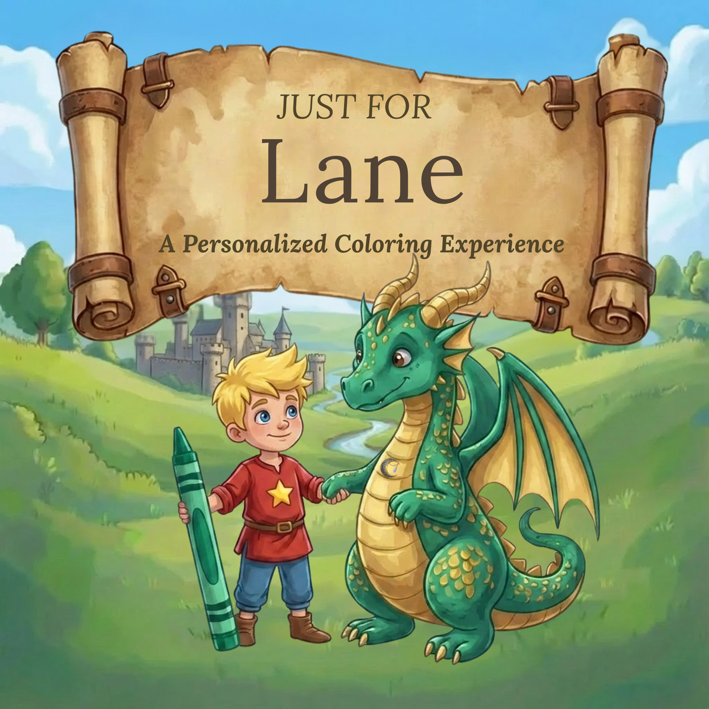 Lane Personalized Coloring Book | Ages 4-8 | L.K. Bunting