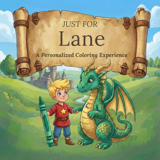 Lane Personalized Coloring Book | Ages 4-8 | L.K. Bunting