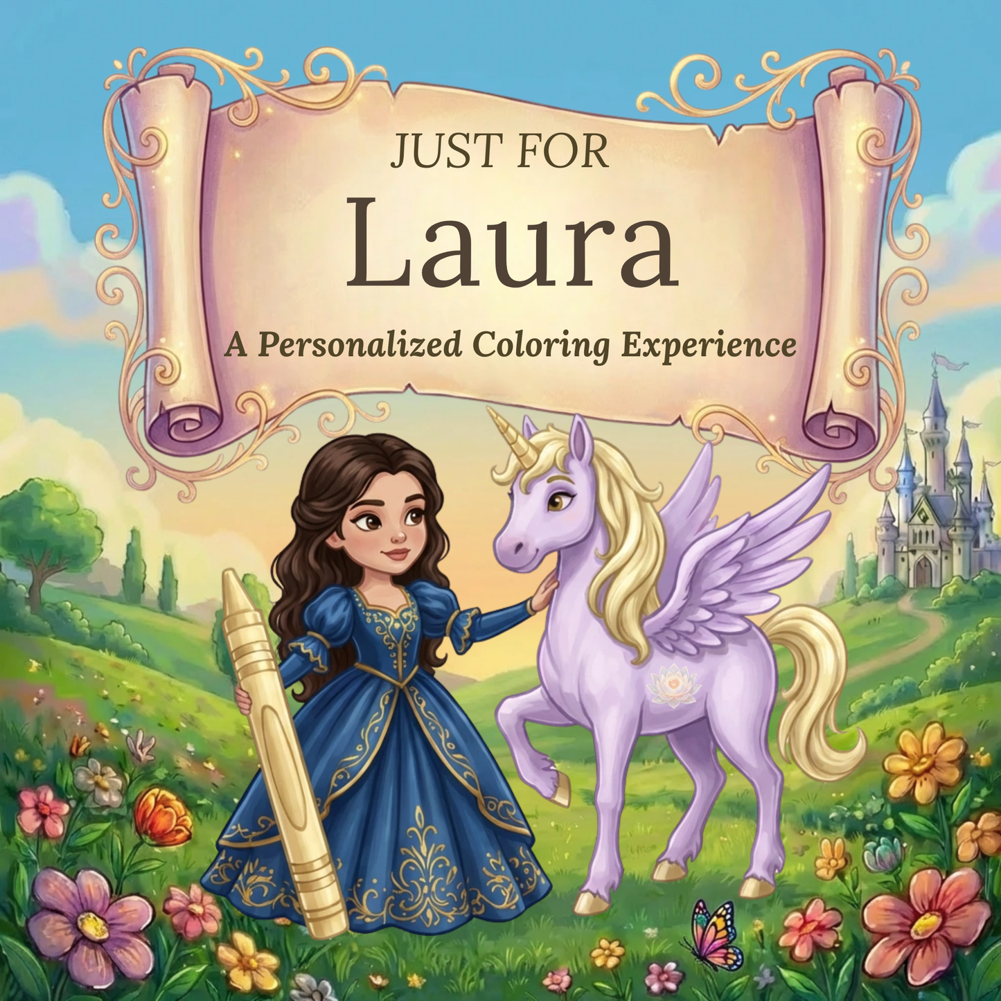 Laura Personalized Coloring Book | Ages 4-8 | L.K. Bunting