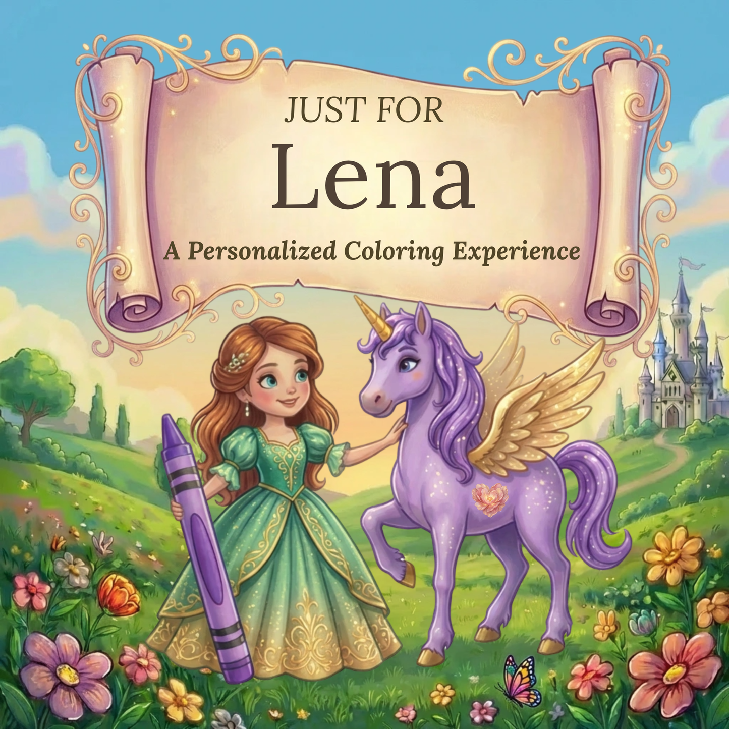 Lena Personalized Coloring Book | Ages 4-8 | L.K. Bunting