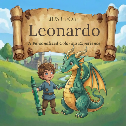 Leonardo Personalized Coloring Book | Ages 4-8 | L.K. Bunting