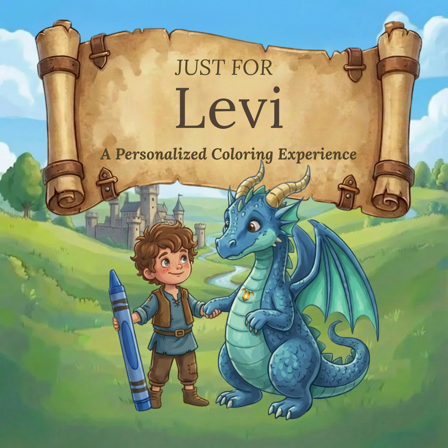Levi Personalized Coloring Book | Ages 4-8 | L.K. Bunting