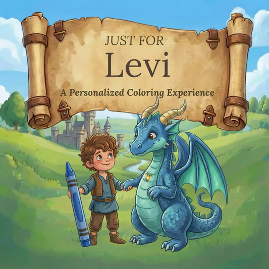 Levi Personalized Coloring Book | Ages 4-8 | L.K. Bunting