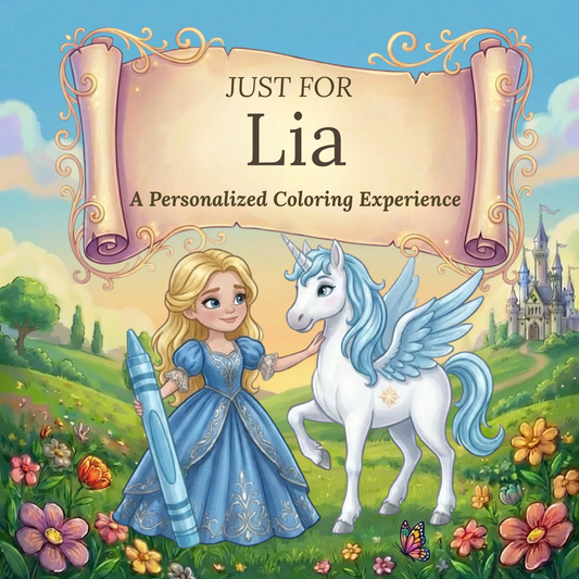 Lia Personalized Coloring Book | Ages 4-8 | L.K. Bunting