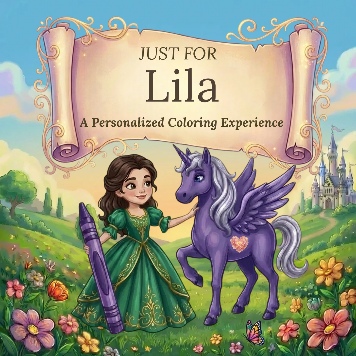 Lila Personalized Coloring Book | Ages 4-8 | L.K. Bunting