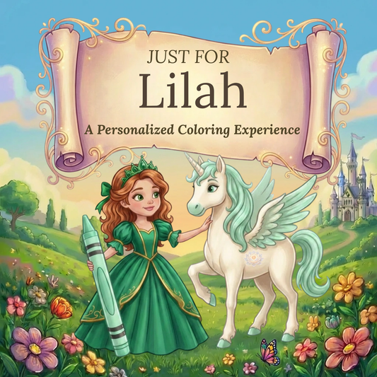 Lilah Personalized Coloring Book | Ages 4-8 | L.K. Bunting