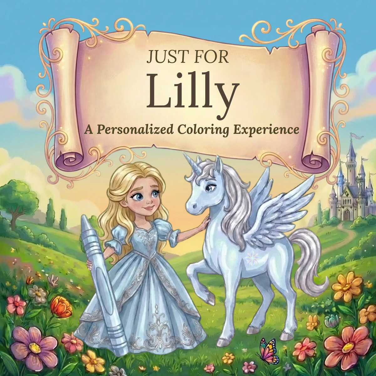 Lilly Personalized Coloring Book | Ages 4-8 | L.K. Bunting
