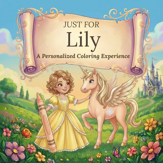 Lily Personalized Coloring Book | Ages 4-8 | L.K. Bunting