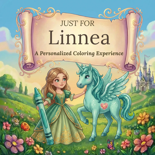 Linnea Personalized Coloring Book | Ages 4-8 | L.K. Bunting