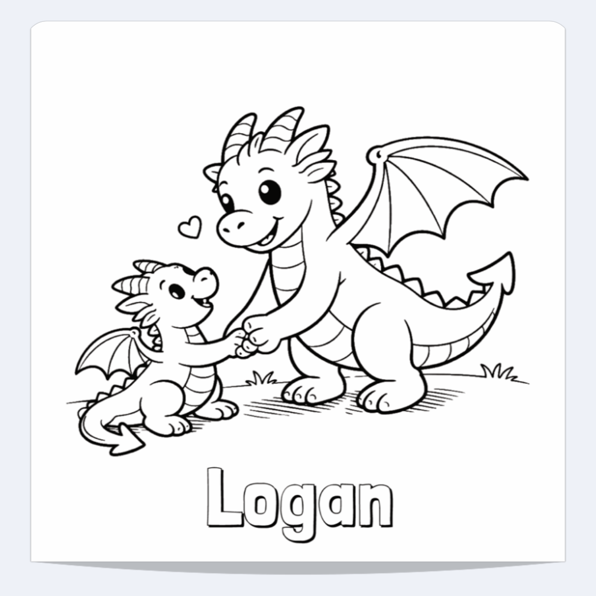 Logan Personalized Coloring Book | Ages 4-8 | L.K. Bunting