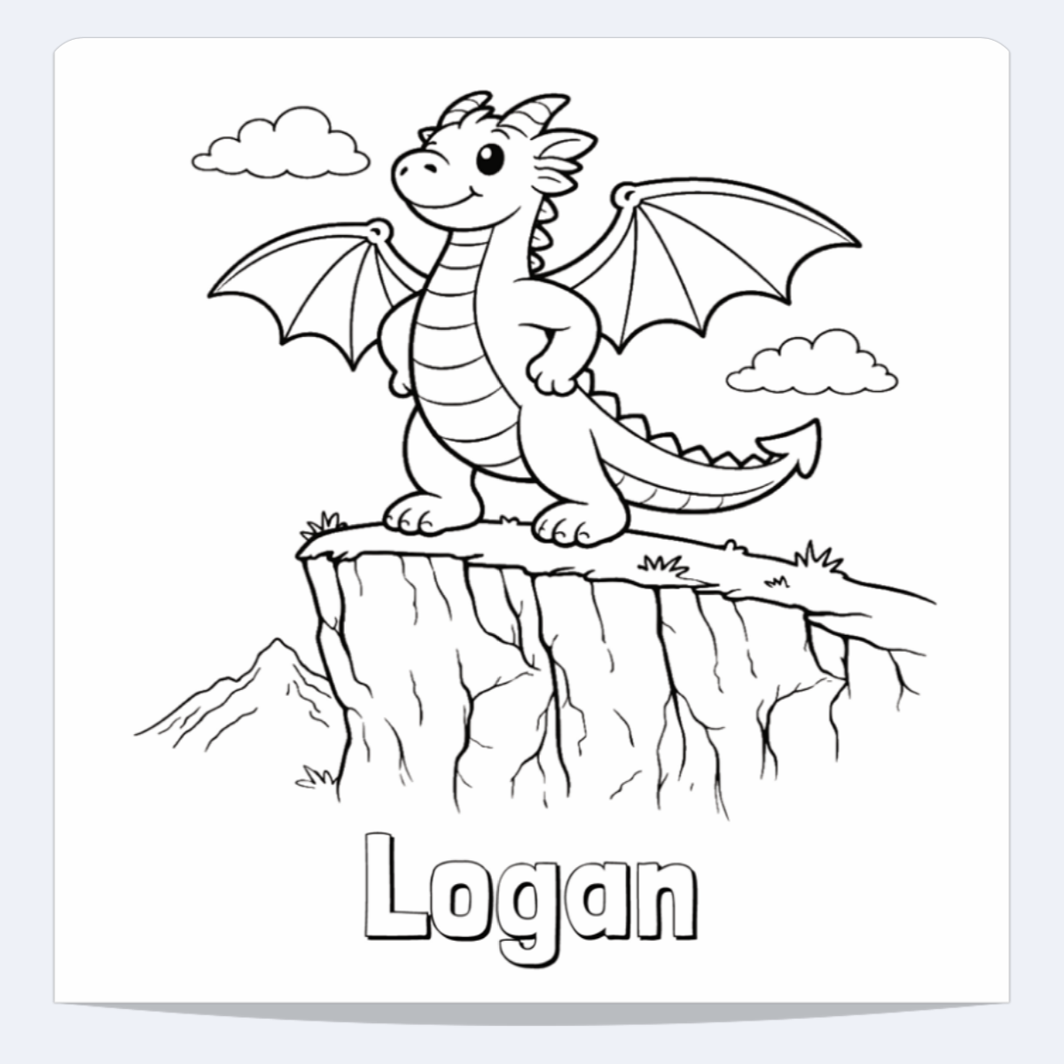 Logan Personalized Coloring Book | Ages 4-8 | L.K. Bunting