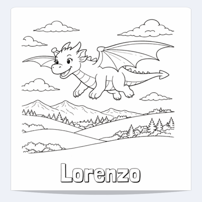 Lorenzo Personalized Coloring Book | Ages 4-8 | L.K. Bunting