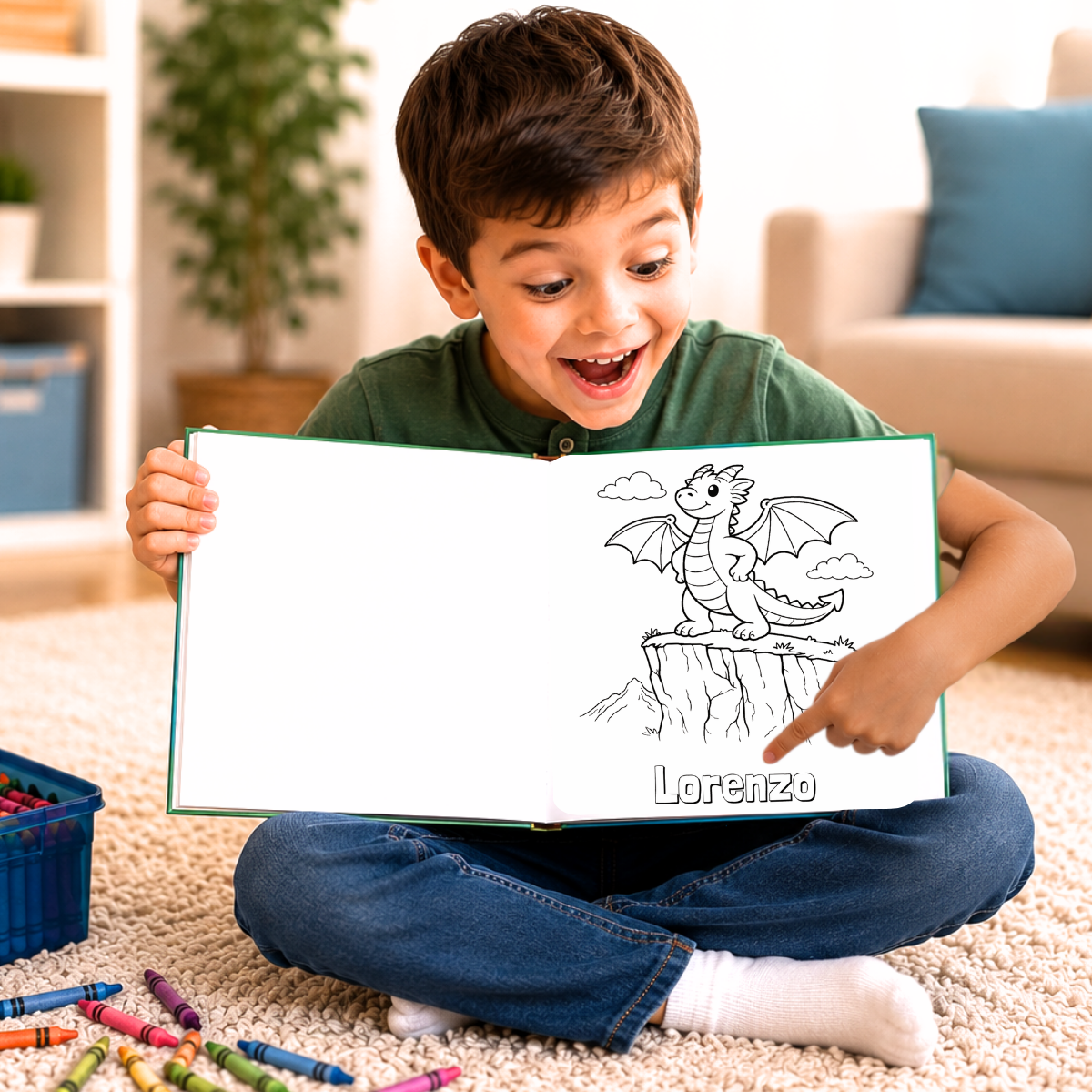 Lorenzo Personalized Coloring Book | Ages 4-8 | L.K. Bunting
