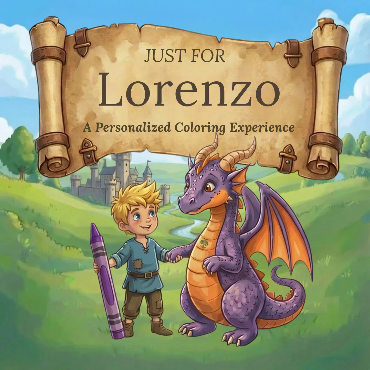 Lorenzo Personalized Coloring Book | Ages 4-8 | L.K. Bunting