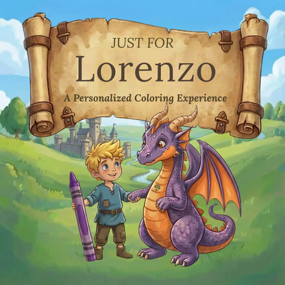 Lorenzo Personalized Coloring Book | Ages 4-8 | L.K. Bunting