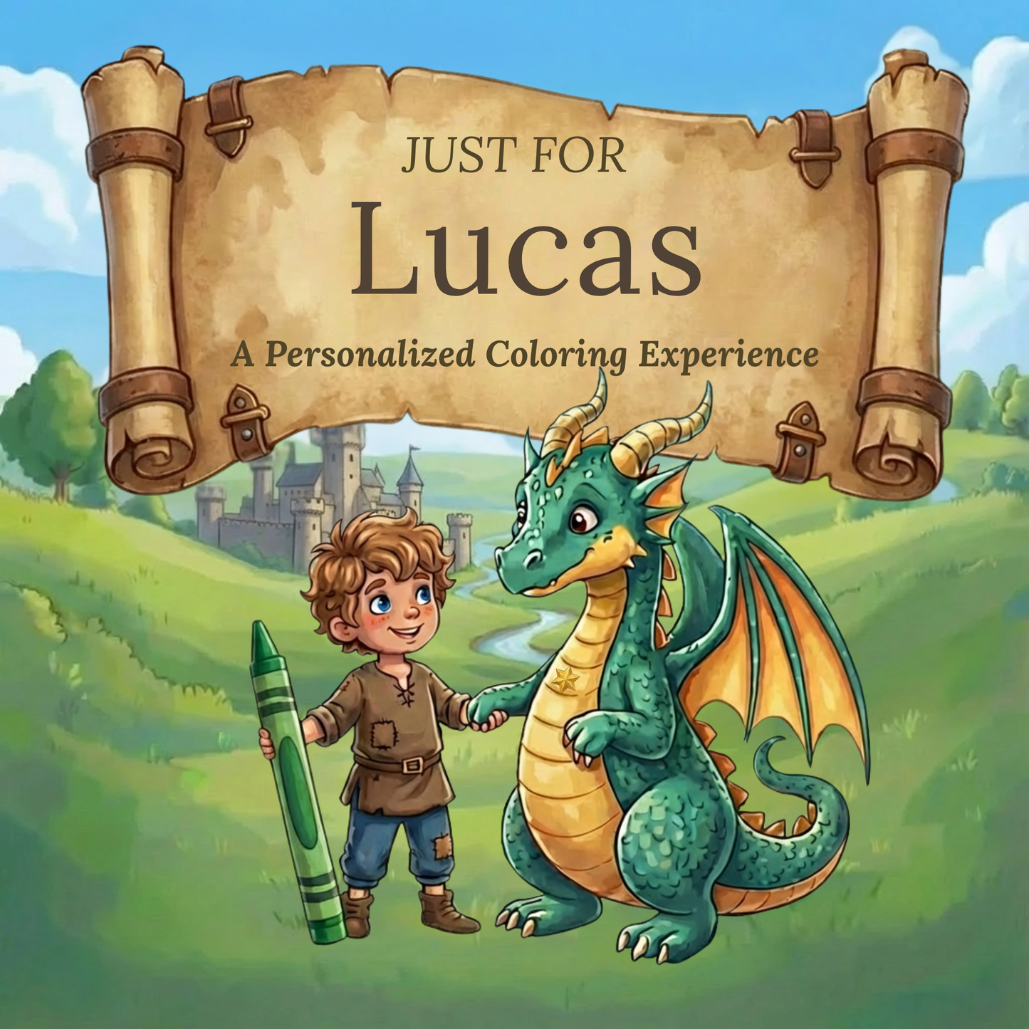 Lucas Personalized Coloring Book | Ages 4-8 | L.K. Bunting