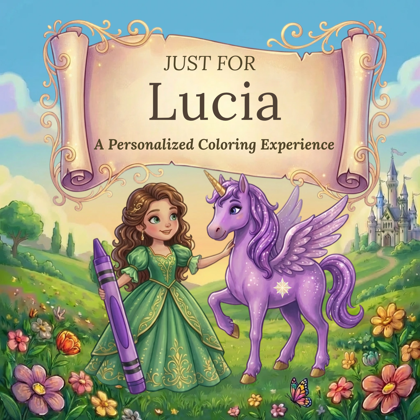 Lucia Personalized Coloring Book | Ages 4-8 | L.K. Bunting