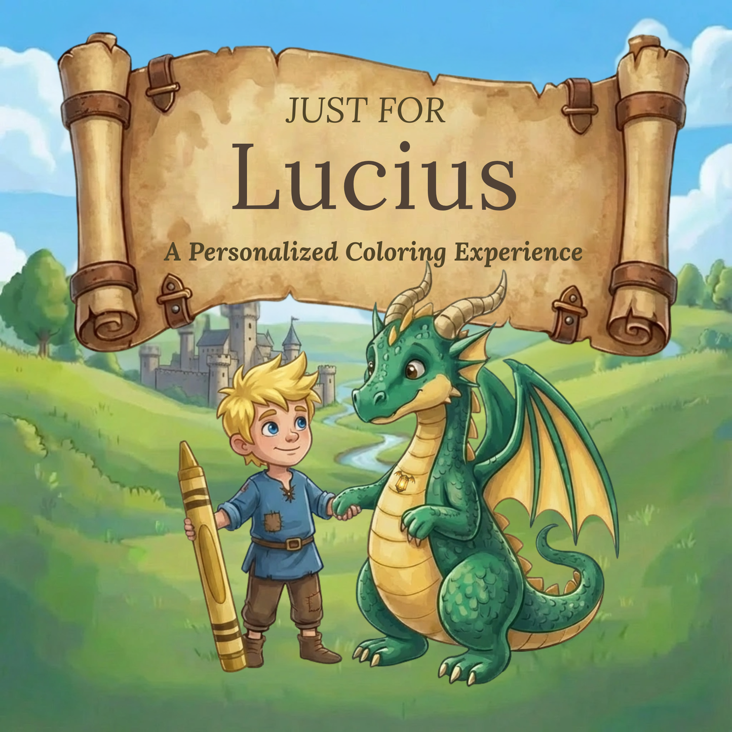 Lucius Personalized Coloring Book | Ages 4-8 | L.K. Bunting