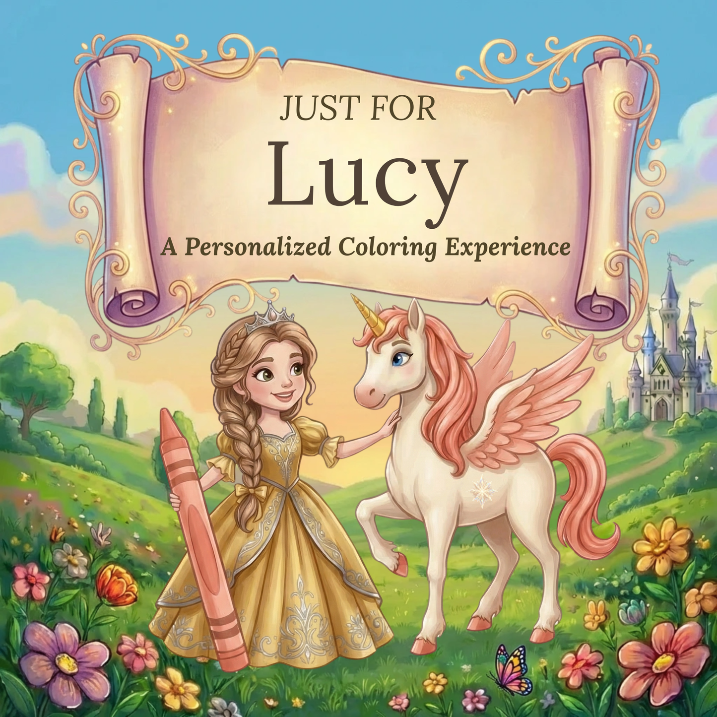 Lucy Personalized Coloring Book | Ages 4-8 | L.K. Bunting