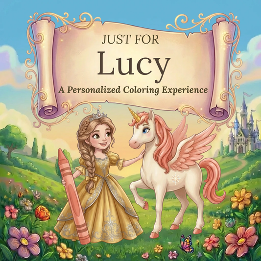 Lucy Personalized Coloring Book | Ages 4-8 | L.K. Bunting