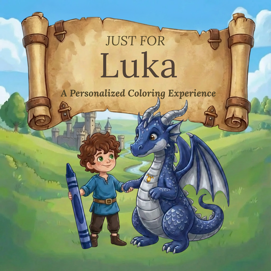 Luka Personalized Coloring Book | Ages 4-8 | L.K. Bunting
