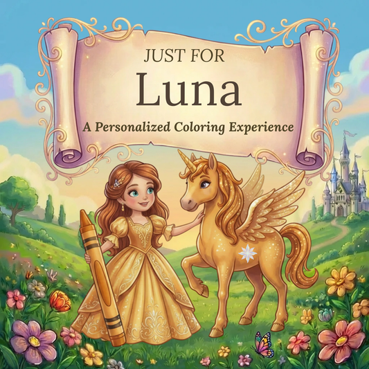 Luna Personalized Coloring Book | Ages 4-8 | L.K. Bunting